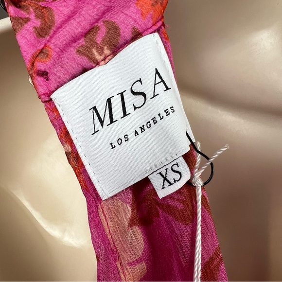 NWT MISA Los Angeles Sheer Floral Halter Jumpsuit Size XS - Picture 5 of 5